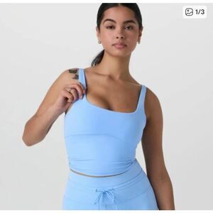 NWOT Vuori All The Form Support Tank In Spring Blue Size Small Active Comfy